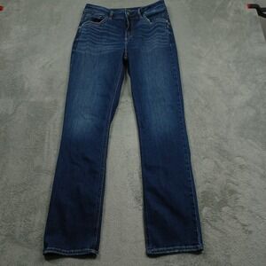 Silver Jeans Womens 30 Blue Denim Slim Straight Avery Distressed‎ Casual